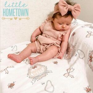 Little Hometown Southern Belle Baby Muslin Swaddle Receiving Blanket